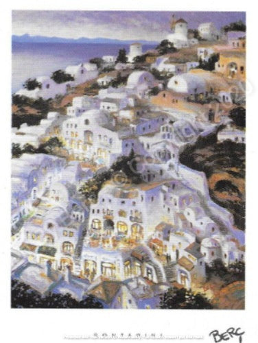 Santorini (Print) By Berc Ketchian